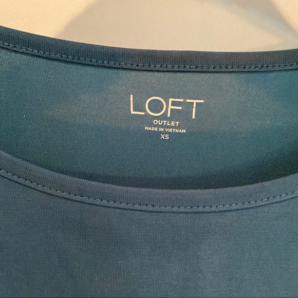 Dark teal LOFT blouse - Picture 2 of 4